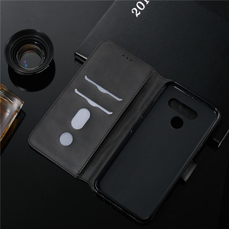 Classic Style Wallet Leather Stand Cell Phone Cover for LG K50/Q60 - Black-16