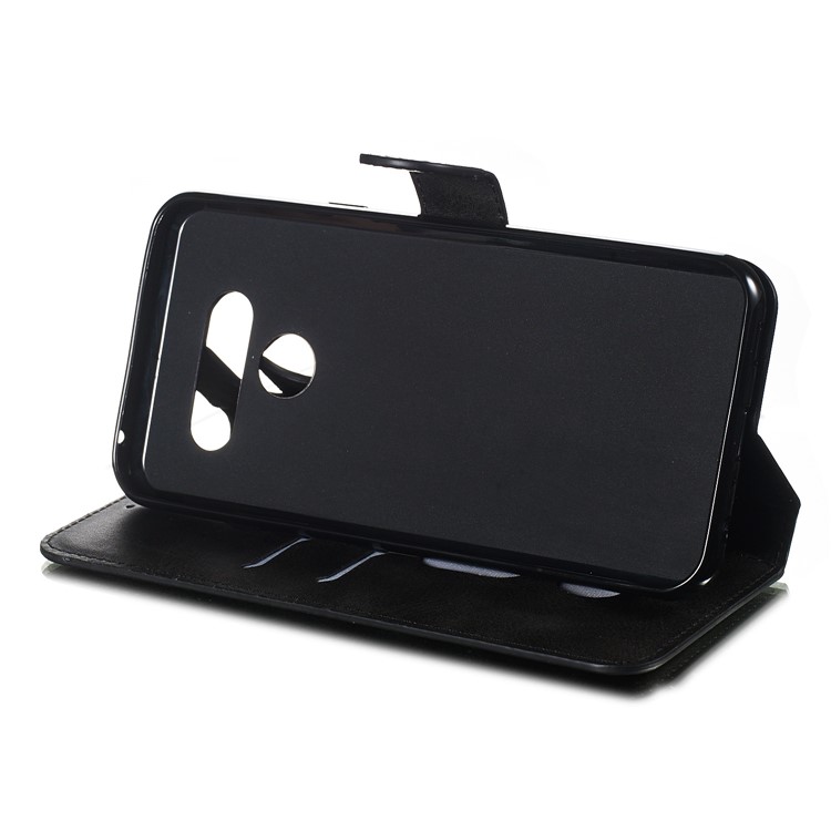Classic Style Wallet Leather Stand Cell Phone Cover for LG K50/Q60 - Black-9