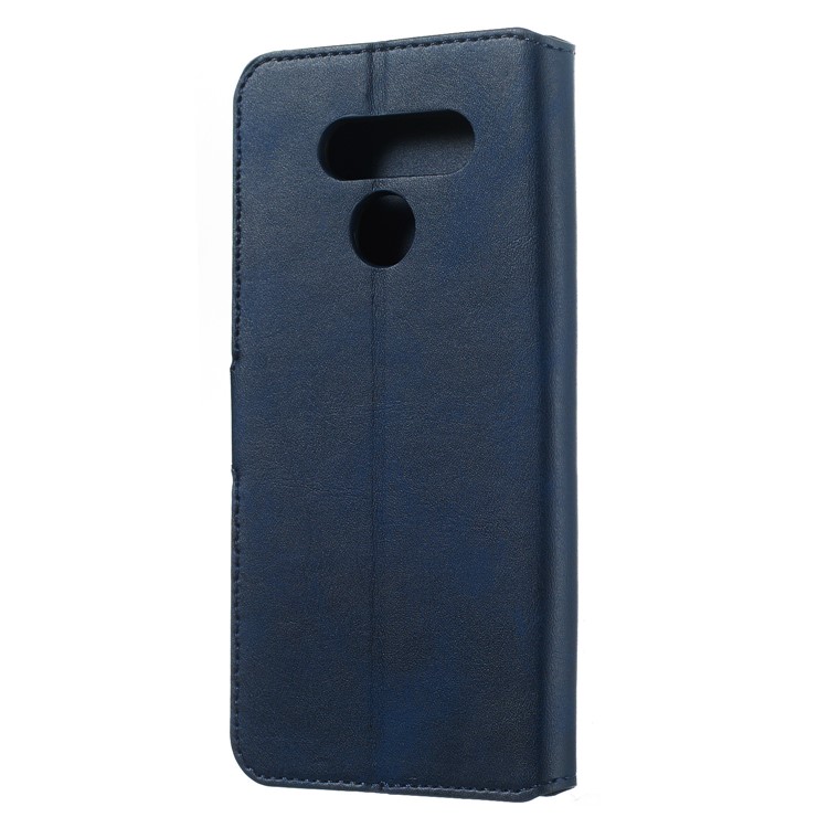 Classic Style Wallet Leather Stand Cell Phone Cover for LG K50/Q60 - Blue-11