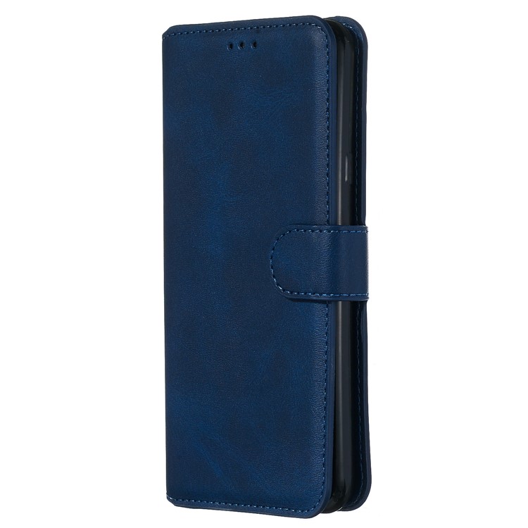 Classic Wallet Leather Stand Phone Protective Cover Shell for LG K40S - Blue-5