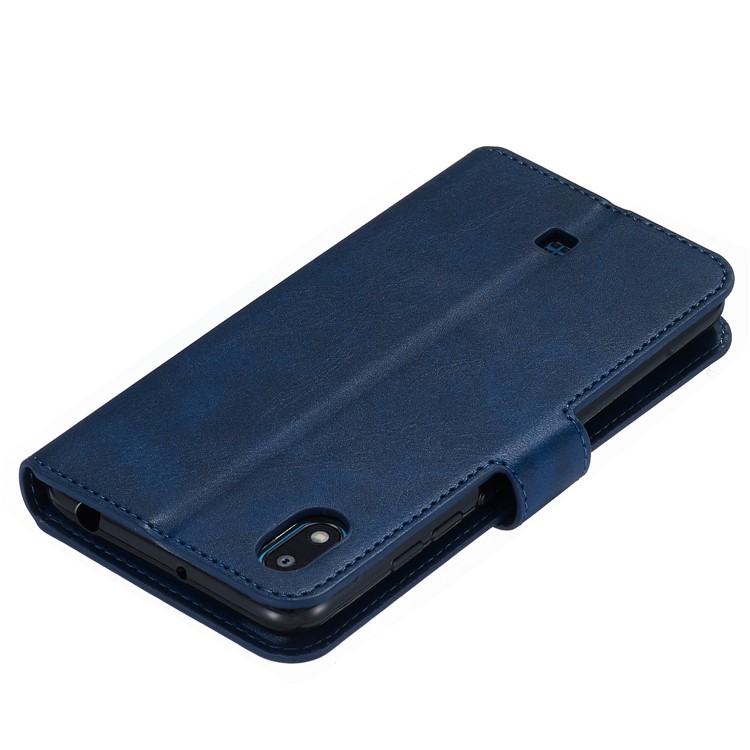 Wallet Stand Flip Leather Phone Case for LG K20 (2019) - Blue-6