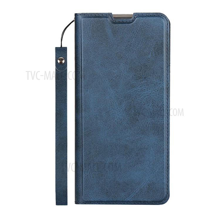 Auto-absorbed Leather Stand Case with Card Slot for LG K50S - Blue-2