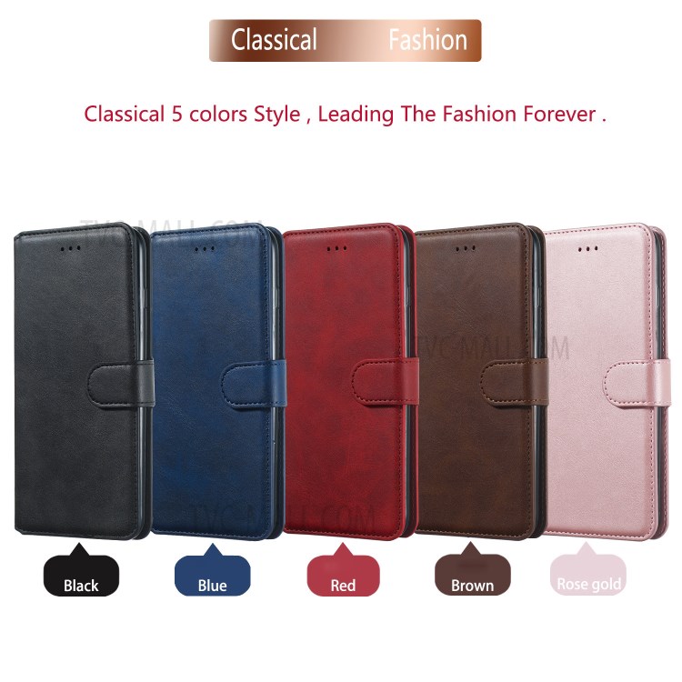 Wallet Leather Stand Case for LG K50S - Black-14