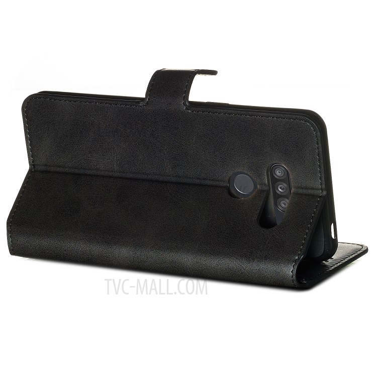 Wallet Leather Stand Case for LG K50S - Black-3