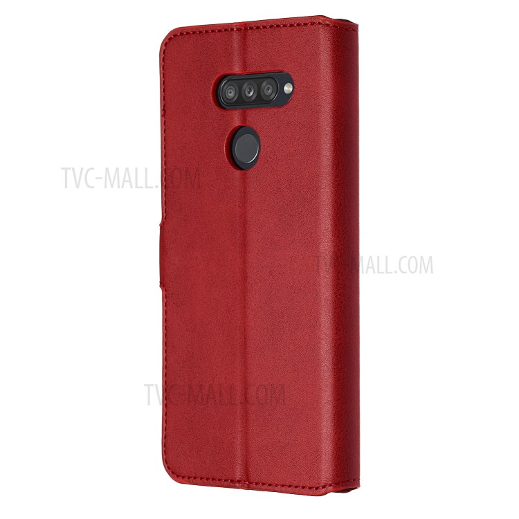 Wallet Leather Stand Case for LG K50S - Red-8