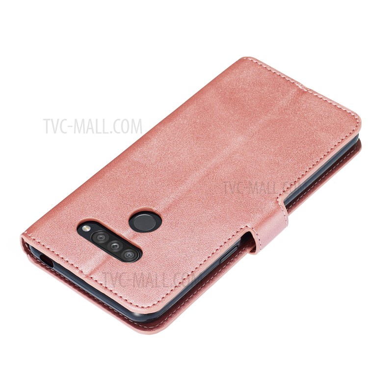 Wallet Leather Stand Case for LG K50S - Rose Gold-6