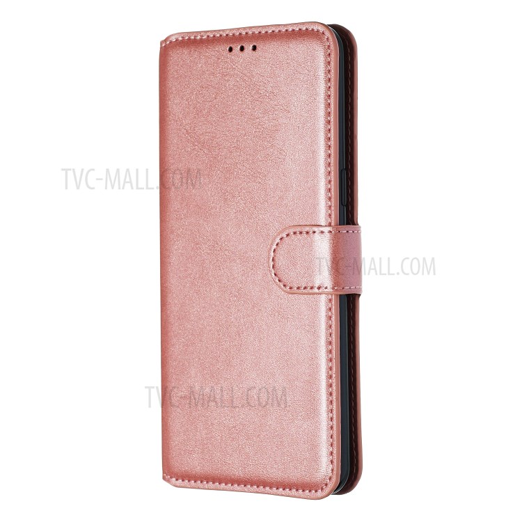 Wallet Leather Stand Case for LG K50S - Rose Gold-7