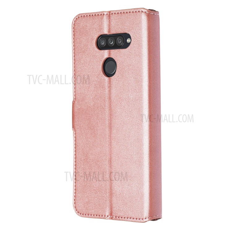 Wallet Leather Stand Case for LG K50S - Rose Gold-8