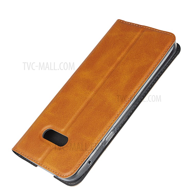 Leather Stand Case with Card Slot for LG G8X ThinQ / LG V50S - Brown-6