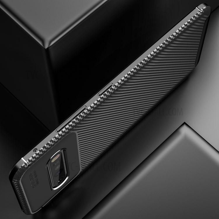 Drop Resistant Carbon Fiber TPU Protection Back Cover for LG V60 ThinQ 5G - Black-5