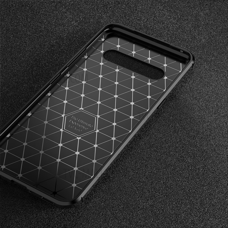 Drop Resistant Carbon Fiber TPU Protection Back Cover for LG V60 ThinQ 5G - Black-6