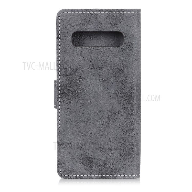 Retro Leather Wallet Stand Phone Case for LG V60 ThinQ 5G - Grey-11