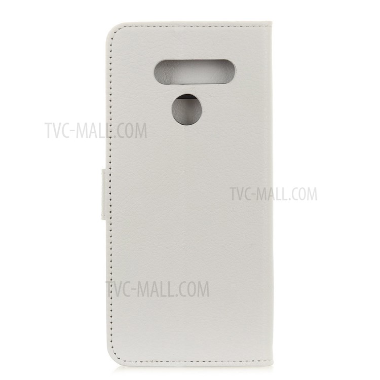 Litchi Grain Wallet Leather Protection Case Phone Shell for LG K61 - White-10