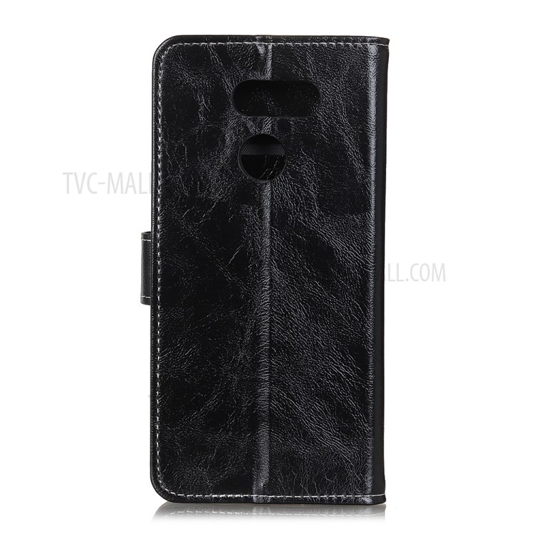 Crazy Horse Wallet Leather Stand Case for LG K61 - Black-2