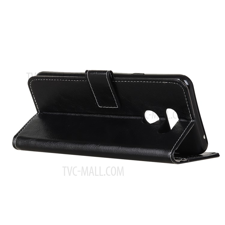 Crazy Horse Wallet Leather Stand Case for LG K61 - Black-3