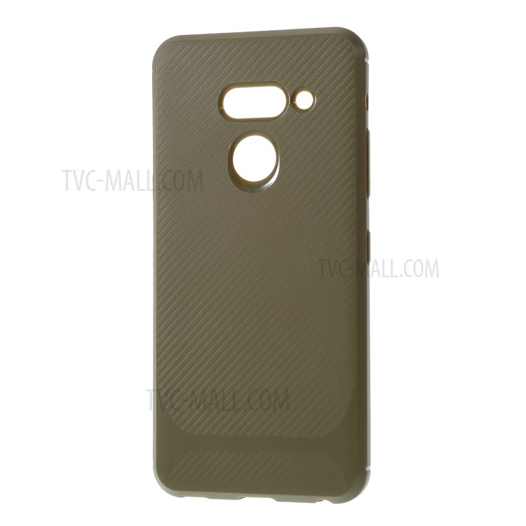 Anti-drop TPU Carbon Fiber Series Cover for LG G8 ThinQ - Green-2