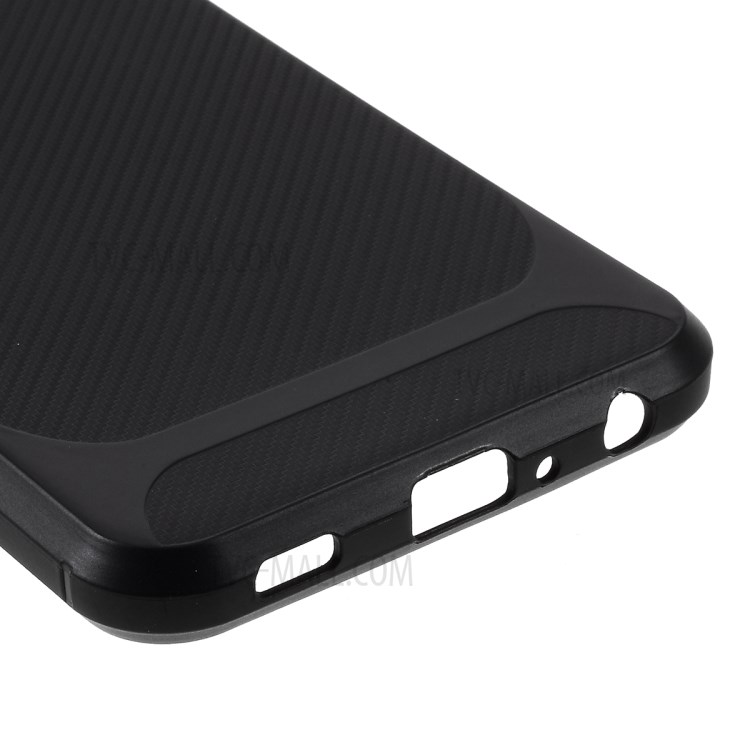 Carbon Fiber Texture TPU Cell Phone Case for LG Q60 - Black-6