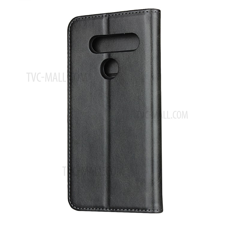 Auto-absorbed Leather Wallet Stand Phone Case for LG V40 ThinQ - Black-3