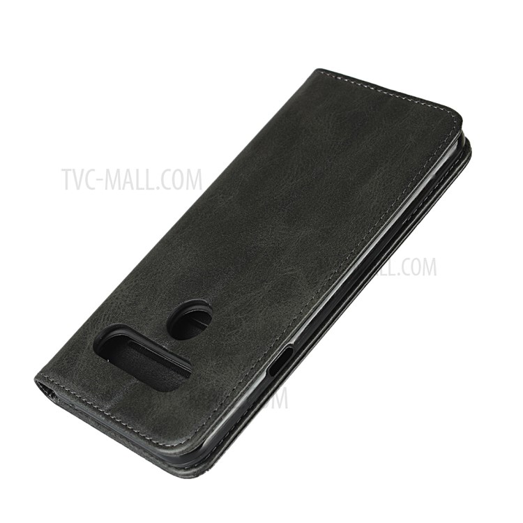 Auto-absorbed Leather Wallet Stand Phone Case for LG V40 ThinQ - Black-6