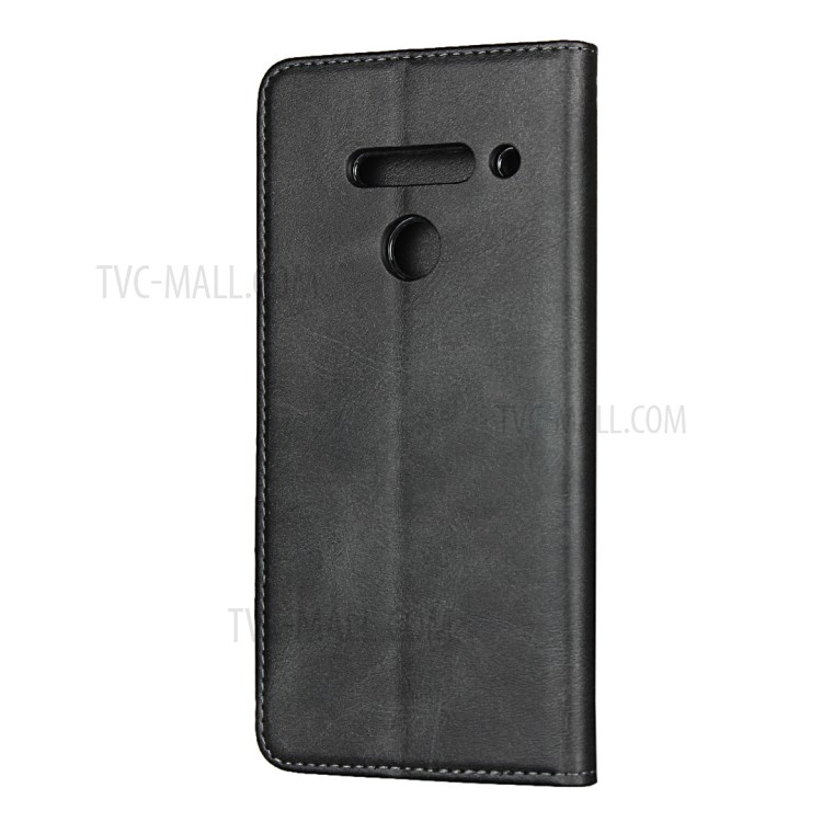 Auto-absorbed Leather Wallet Stand Protective Case for LG V50 ThinQ 5G - Black-3