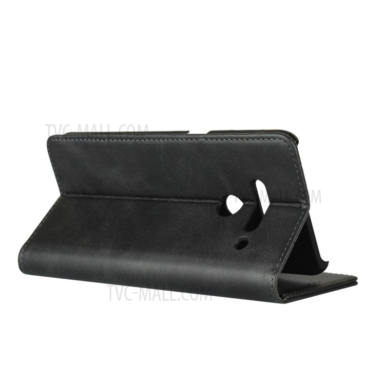 Auto-absorbed Leather Wallet Stand Protective Case for LG V50 ThinQ 5G - Black-5