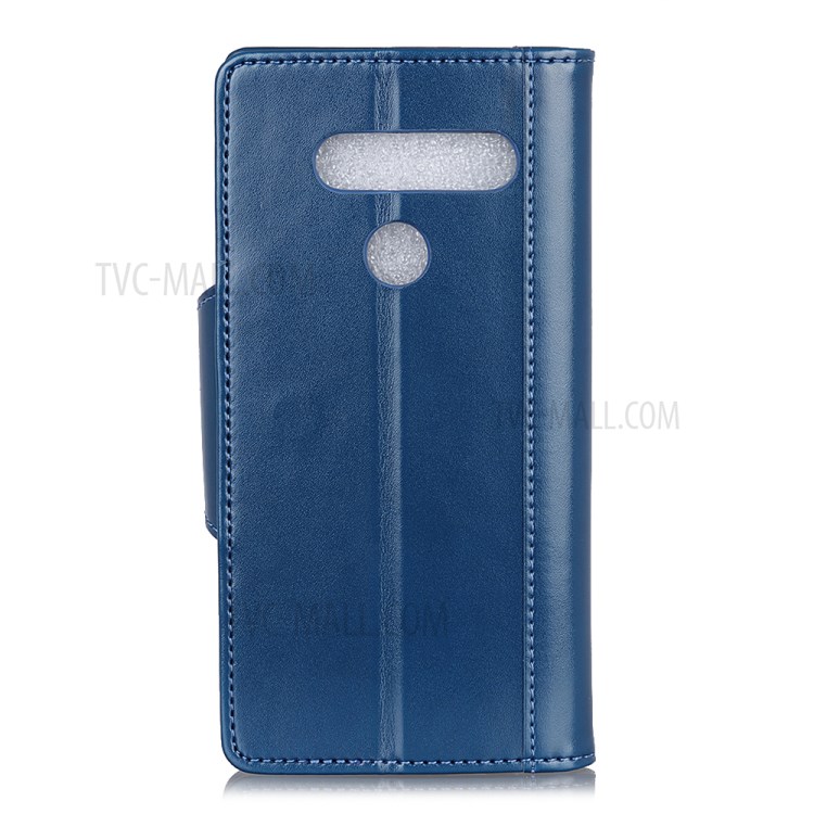 PU Leather for LG K41S All Round Protection Leather Cover - Blue-3