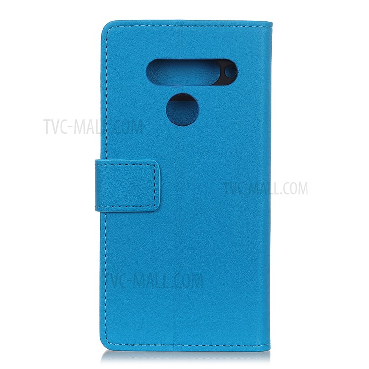 PU Leather Wallet Stand Phone Cover Shell for LG K41S - Blue-3