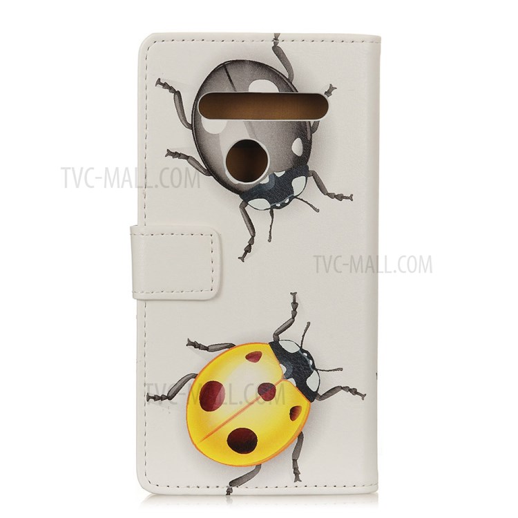 Pattern Printing Wallet Leather Magnetic Shell for LG K41S - Ladybugs-2