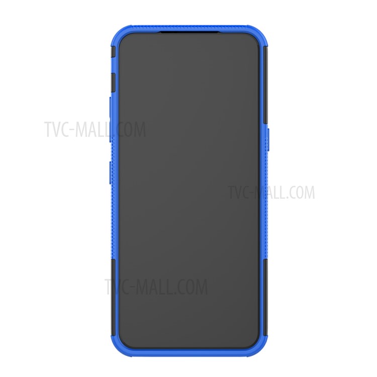 Anti-slip PC + TPU Hybrid Case with Kickstand for LG V60 ThinQ 5G - Blue-6