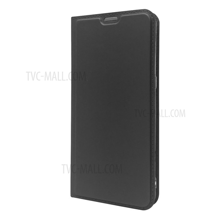 Magnetic Adsorption Leather Stand Case with Card Slot for LG V50 ThinQ 5G - Black-6