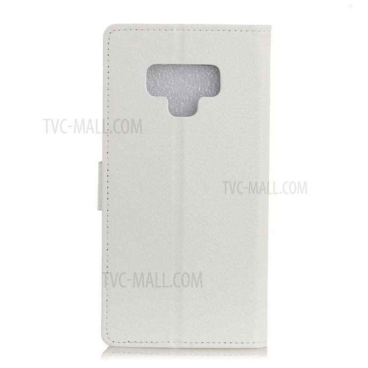 Litchi Skin Leather Stand Case with Card Slots for LG Stylo 6 - White-2