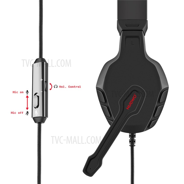 XIBERIA NUBWO U3 PS4 Headsets PC Stereo Gaming Headphones with Mic - Red-8