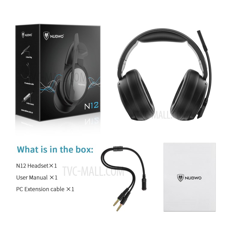 NUBWO N12 3.5mm Gaming Headset Stereo Gaming Headphones with Mic - Grey-10
