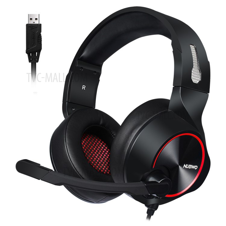 NUBWO N11 Casque Casque De Jeu USB Avec Microphone - Noir / Rouge-7