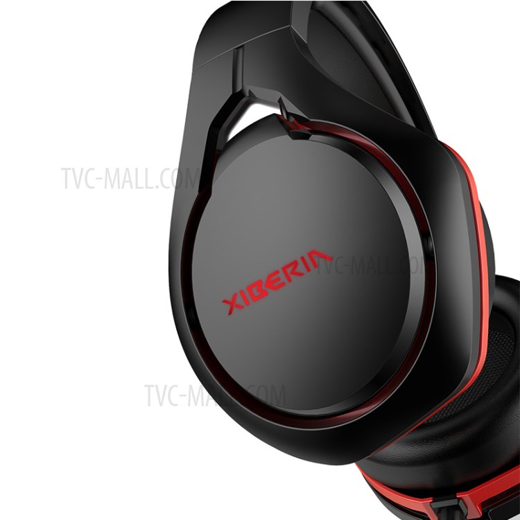 XIBERIA V22U Gaming Headset USB Wired Earphones with Microphone and LED Light - Red-4