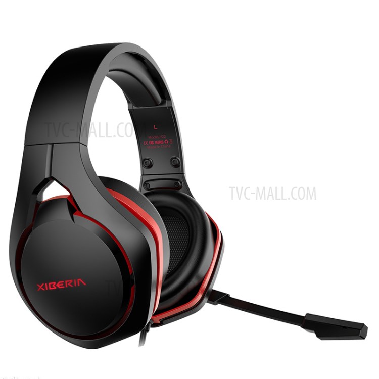 XIBERIA V22U Gaming Headset USB Wired Earphones with Microphone and LED Light - Red-5