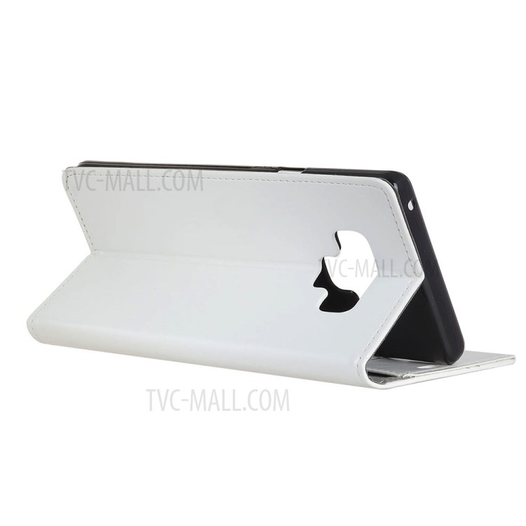 Crazy Horse Wallet Stand PU Leather Cover for LG Q51 - White-3