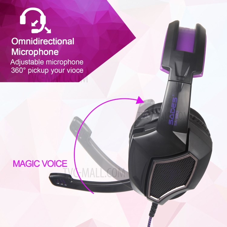 SADES A920 Camo 3.5mm Wired Gaming Headset Headphone for Xbox One Mobile Phone Laptop PC-4