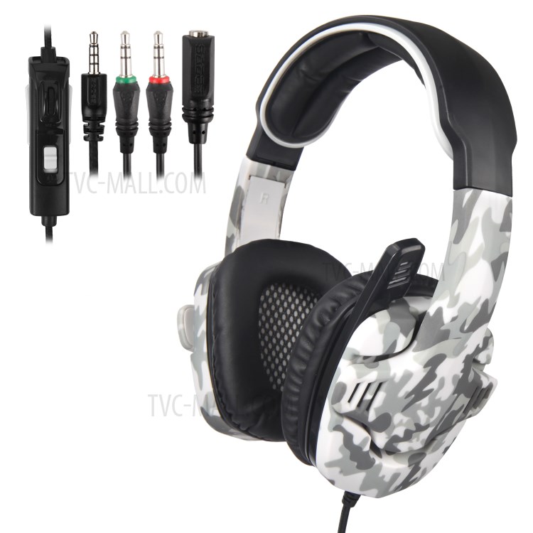 SADES SA708 Camo 3.5mm Wired Gaming Headset Headphone for Xbox One Mobile Phone Laptop PC-2