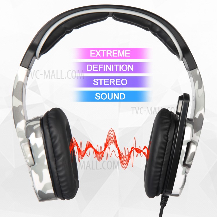 SADES SA708 Camo 3.5mm Wired Gaming Headset Headphone for Xbox One Mobile Phone Laptop PC-3