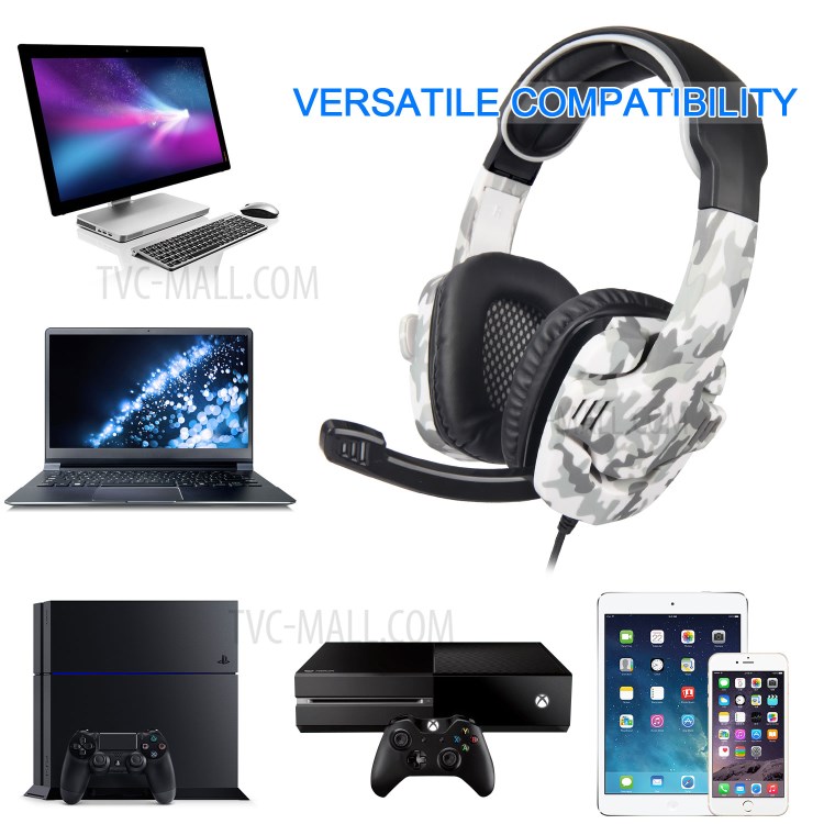 SADES SA708 Camo 3.5mm Wired Gaming Headset Headphone for Xbox One Mobile Phone Laptop PC-6