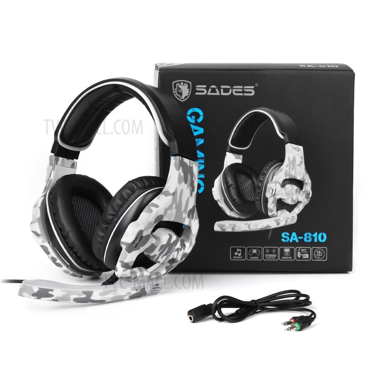 SADES SA810 3.5mm Wired Gaming Headset Stereo Gaming Headphone for Xbox One / PS4 / PC / TV - Camouflage-8