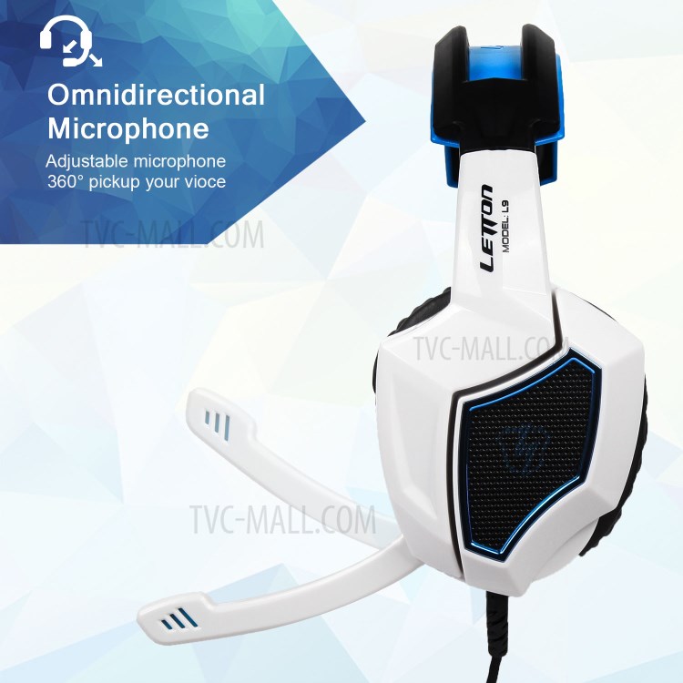 Letton L9 Over-Ear Gaming-Kopfhörer Einstellbaren Haltebügel Kabel Headsets Mit Mikrofon-2