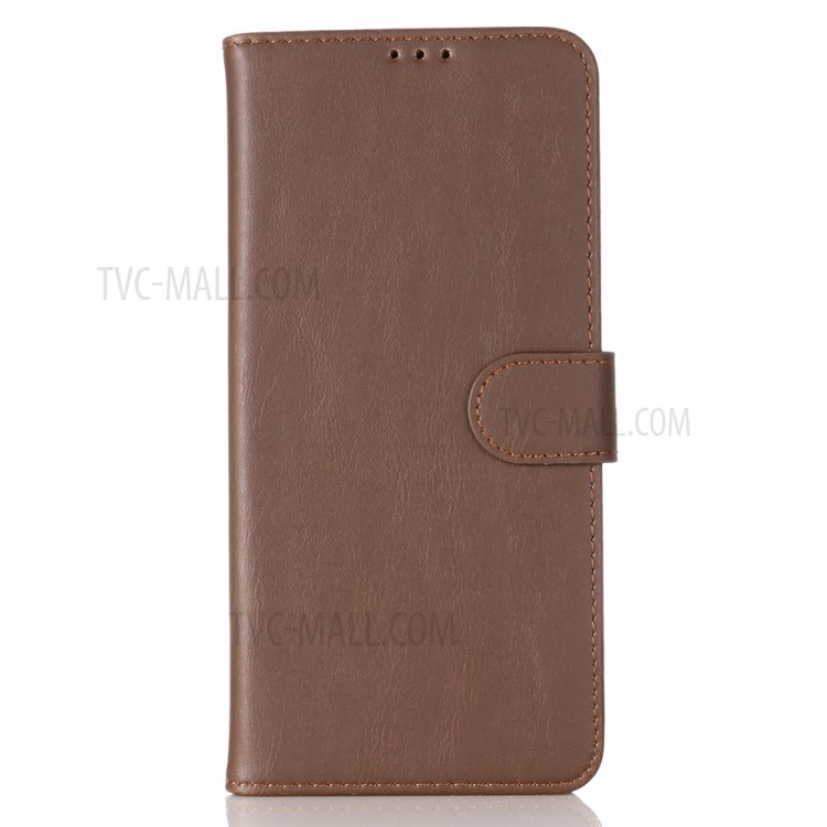 Crazy Horse Wallet Leather Stand Case for LG V60 ThinQ 5G - Coffee-2
