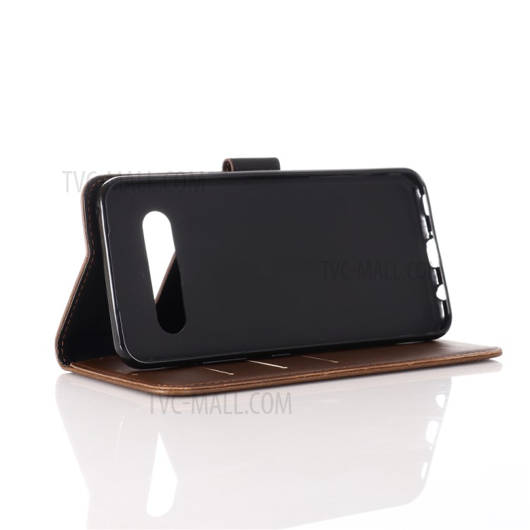 Crazy Horse Wallet Leather Stand Case for LG V60 ThinQ 5G - Coffee-6