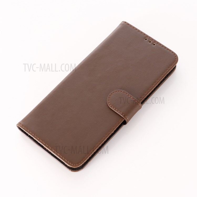 Crazy Horse Wallet Leather Stand Case for LG V60 ThinQ 5G - Coffee-7