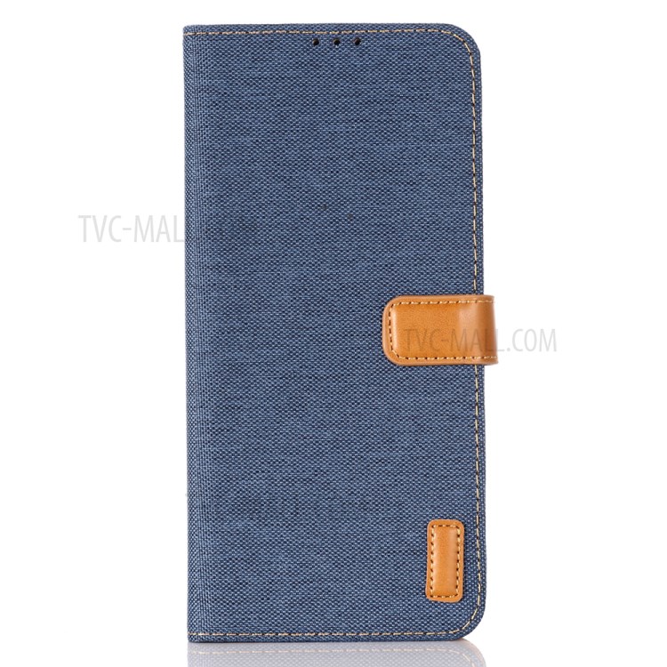 Oxford Cloth with Wallet Leather Stand Casing for LG V60 ThinQ 5G - Dark Blue-2