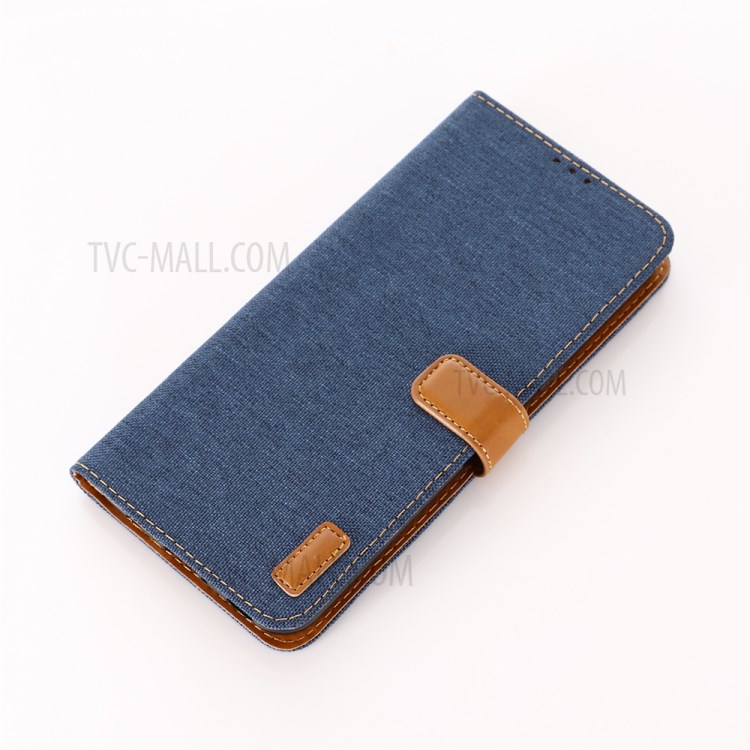 Oxford Cloth with Wallet Leather Stand Casing for LG V60 ThinQ 5G - Dark Blue-7