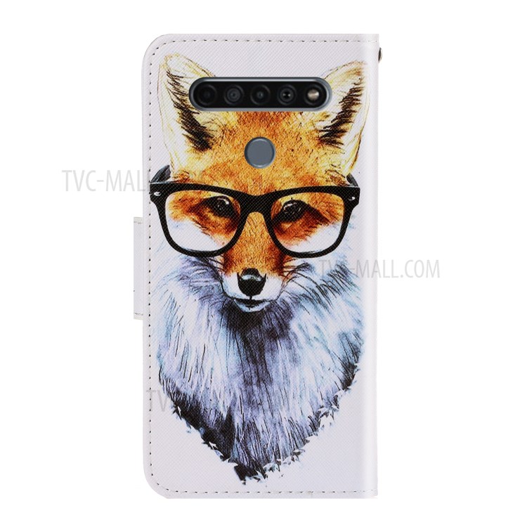Pattern Printing Flip Leather Wallet Phone Cover for LG K61 - Dog-2