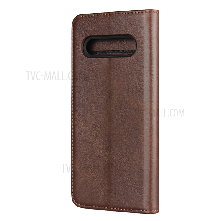 Auto-absorbed Leather Stand Case with Card Slots for LG V60 ThinQ 5G - Coffee-3